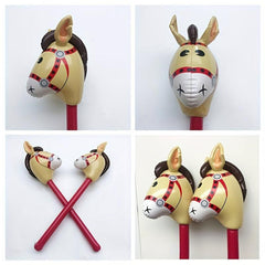 3pcs Inflatable Horse Head Stick Party Decorations Props