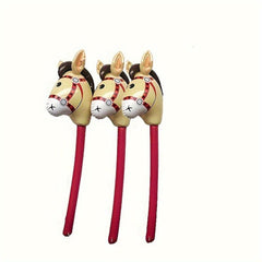 3pcs Inflatable Horse Head Stick Party Decorations Props