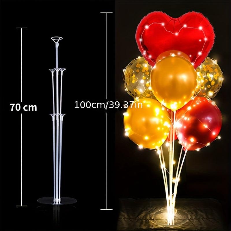 Table Float Can Hold 7 Balloons & LED String Lights Set for Birthday