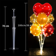 Table Float Can Hold 7 Balloons & LED String Lights Set for Birthday