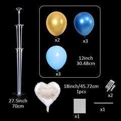 Table Float Can Hold 7 Balloons & LED String Lights Set for Birthday