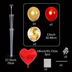 Table Float Can Hold 7 Balloons & LED String Lights Set for Birthday