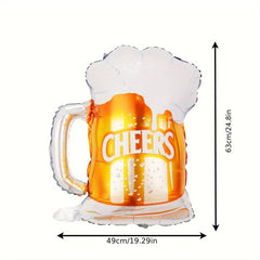Birthday Theme Balloon Set Love Star Beer Cup Cocktail Crown Happy Birthday Flag