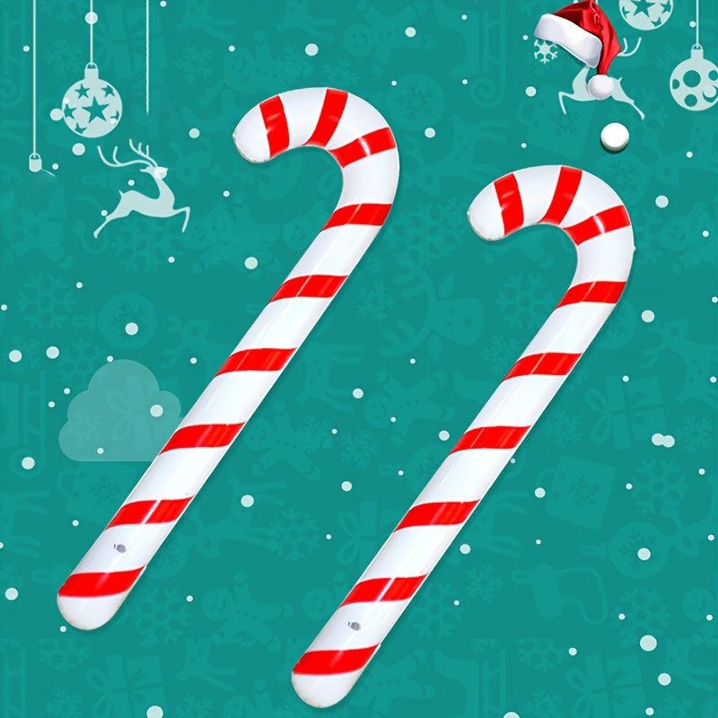 4pcs Inflatable Christmas Cane Entertainment Interactive Toy