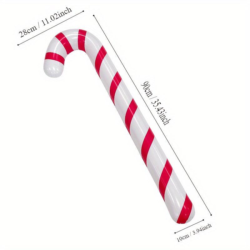 4pcs Inflatable Christmas Cane Entertainment Interactive Toy