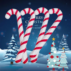 4pcs Inflatable Christmas Cane Entertainment Interactive Toy