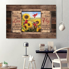 Memorial Landscape Sunflower Field Canvas Wall Art