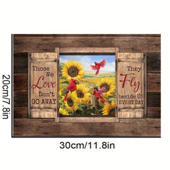 Memorial Landscape Sunflower Field Canvas Wall Art