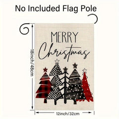 Christmas Garden Flag Red 30 48 45 72 Double Sided Vertical Rustic Winter