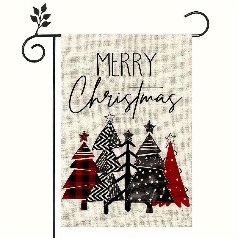 Christmas Garden Flag Red 30 48 45 72 Double Sided Vertical Rustic Winter