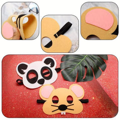 9pcs Animal Felt Eye Mask Set for Parties and Events
