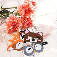 9pcs Animal Felt Eye Mask Set for Parties and Events