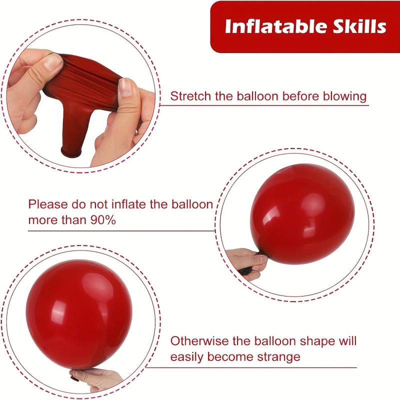129pcs Red Party Theme Balloons Set for Various Occasions
