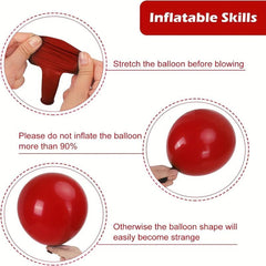 129pcs Red Party Theme Balloons Set for Various Occasions