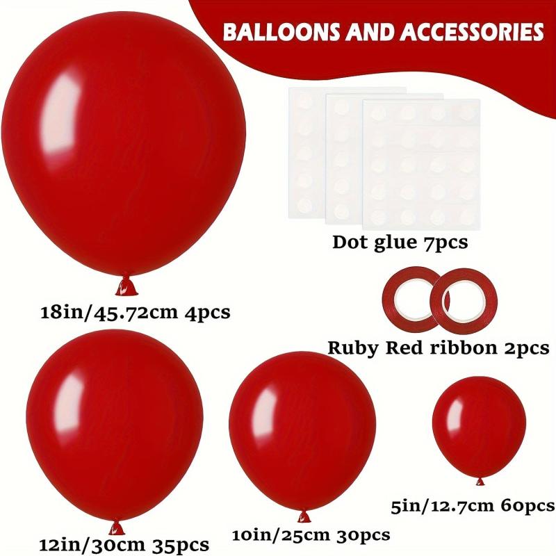 129pcs Red Party Theme Balloons Set for Various Occasions