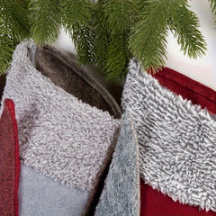 Faceless Doll Christmas Stocking 3D Plush Santa Claus Pattern Holiday Decoration