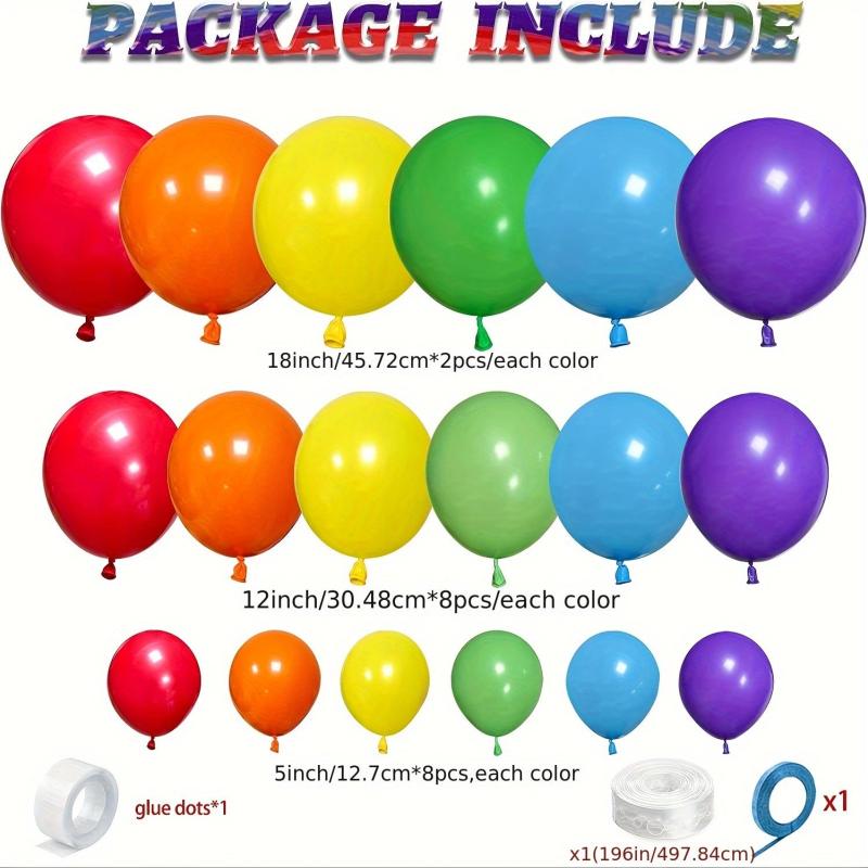 Rainbow Balloon Arched Set Colorful Party Balloon Wreath