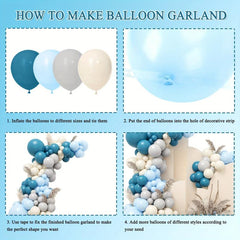 124pcs Sand Gray Balloon Arch Kit for Wedding Reception Bridal Shower