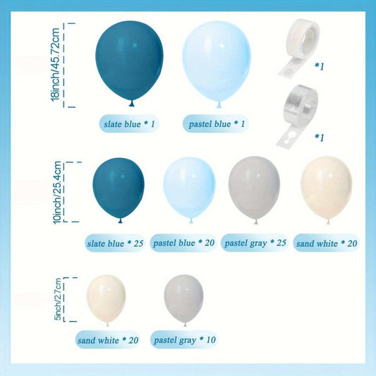 124pcs Sand Gray Balloon Arch Kit for Wedding Reception Bridal Shower
