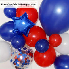 140pcs Red Balloon Wreath Set with Confetti Balloons for Parties