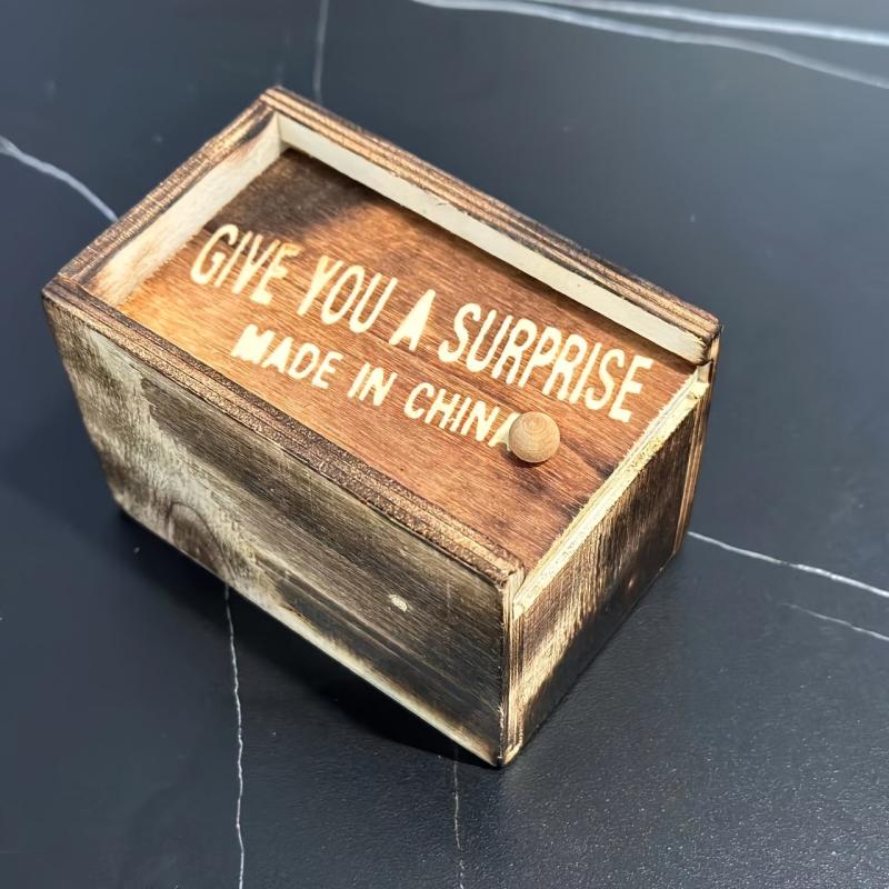 Wooden Bug Box Prank Toy - Perfect for Christmas
