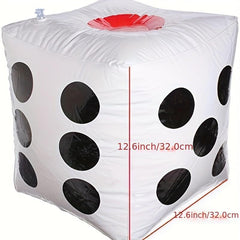 2 Pcs 33cm Inflatable Dice Toy Indoor Outdoor Broad Game Pool Party Supplies