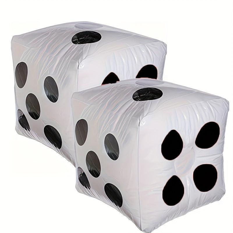 2 Pcs 33cm Inflatable Dice Toy Indoor Outdoor Broad Game Pool Party Supplies