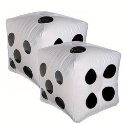 2 Pcs 33cm Inflatable Dice Toy Indoor Outdoor Broad Game Pool Party Supplies