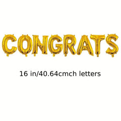 39pcs Graduation Party Balloons Green Aluminum Film Decoration Set