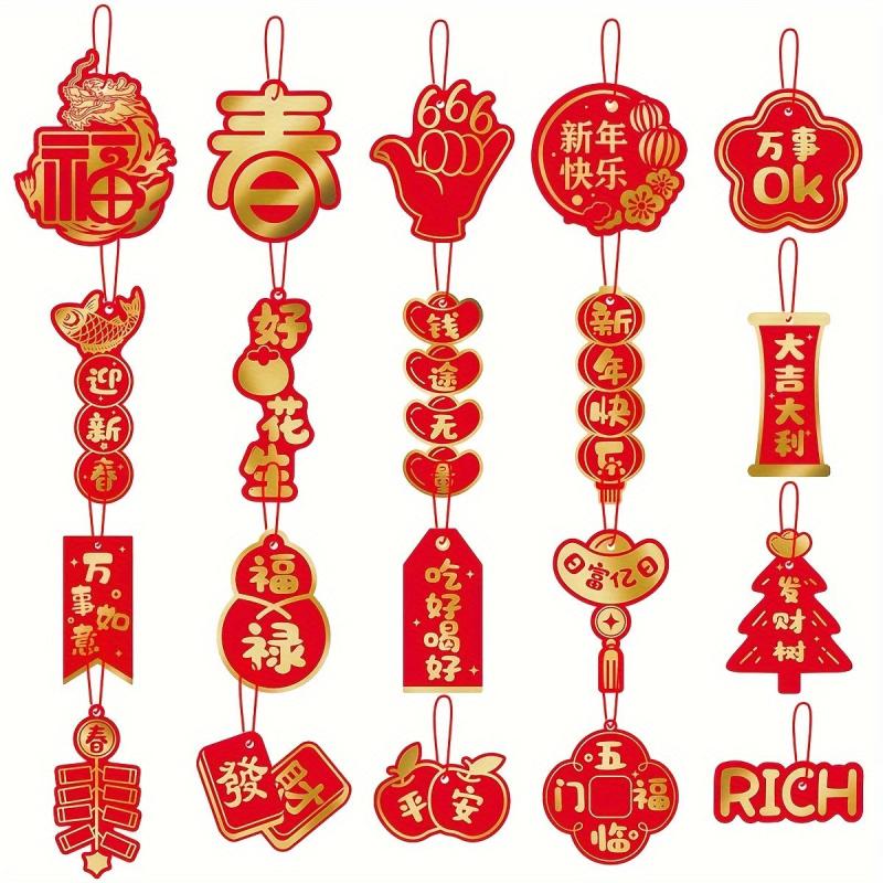 20pcs Year Decorations Spring Hanging Ornaments Lucky Pendants