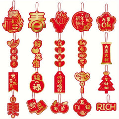 20pcs Year Decorations Spring Hanging Ornaments Lucky Pendants