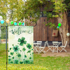 St Patrick's Garden Flag Double Sided Vertical Burlap Mini Yard Flag