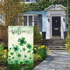 St Patrick's Garden Flag Double Sided Vertical Burlap Mini Yard Flag