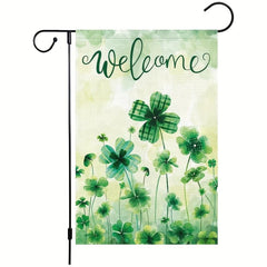 St Patrick's Garden Flag Double Sided Vertical Burlap Mini Yard Flag