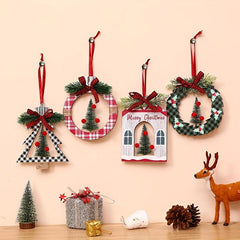 Christmas Decoration Cedar Tree Scene Pendant Supplies