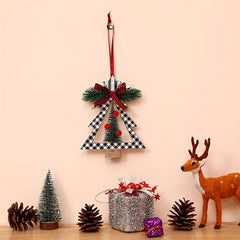 Christmas Decoration Cedar Tree Scene Pendant Supplies