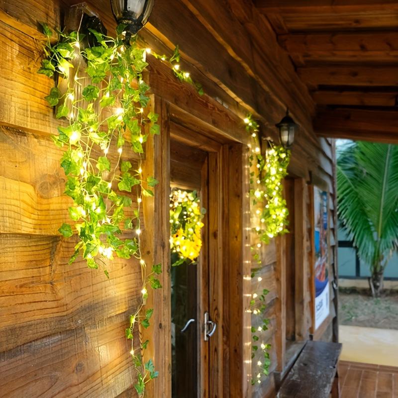 LED Leaf Light String Box Power Wedding Christmas Holiday Decoration 10m