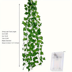 LED Leaf Light String Box Power Wedding Christmas Holiday Decoration 10m