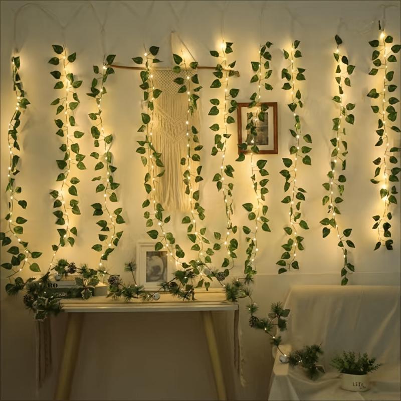 LED Leaf Light String Box Power Wedding Christmas Holiday Decoration 10m