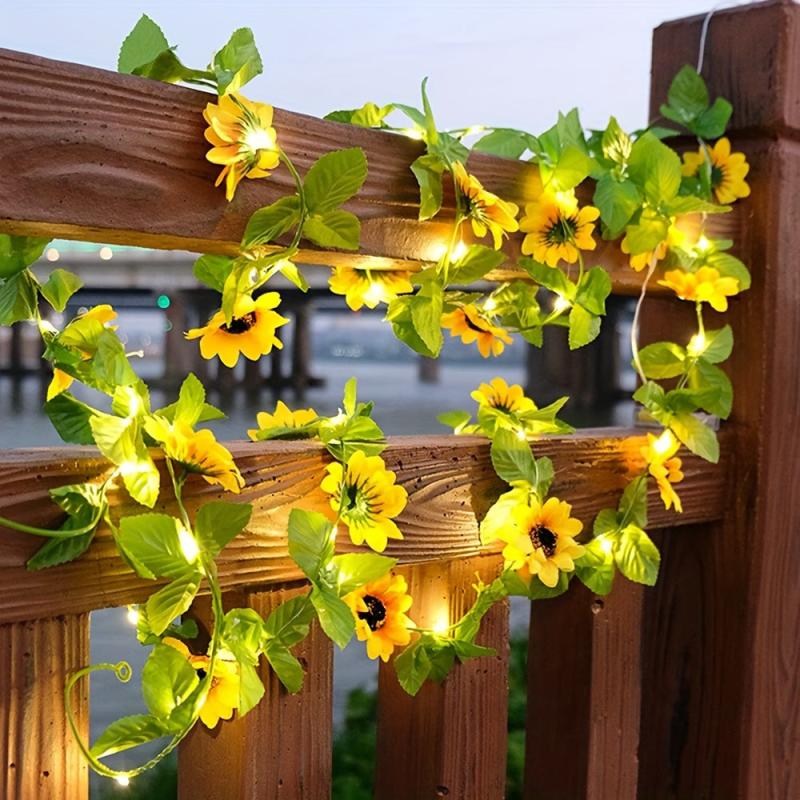 LED Leaf Light String Box Power Wedding Christmas Holiday Decoration 10m