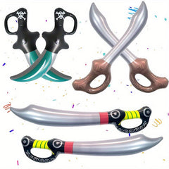 6pcs Inflatable Pirate Balloon Swords for Pirate Cosplay & Parties