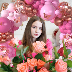 137pcs Butterfly Balloons Garland Arch Kit Party Decoration