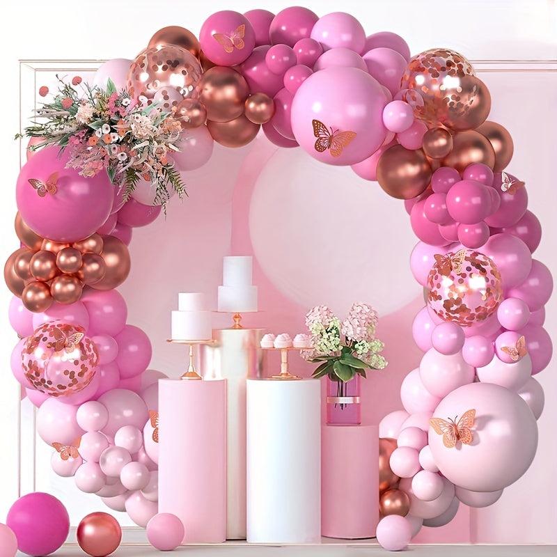 137pcs Butterfly Balloons Garland Arch Kit Party Decoration