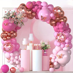 137pcs Butterfly Balloons Garland Arch Kit Party Decoration