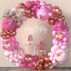 137pcs Butterfly Balloons Garland Arch Kit Party Decoration
