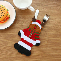 Christmas Cutlery Bag Set Home Decor Accessories