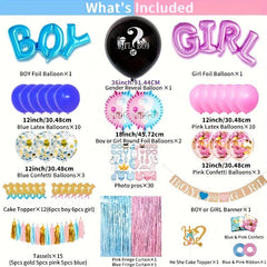 105pcs Gender Reveal Set w/ Accessories for Party Decoration Supplies