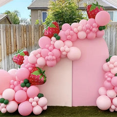 Strawberry Balloon Arch Set for Sweet Berry Theme Party