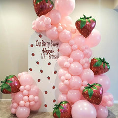 Strawberry Balloon Arch Set for Sweet Berry Theme Party