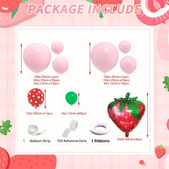 Strawberry Balloon Arch Set for Sweet Berry Theme Party